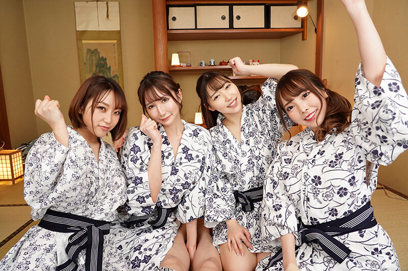 【VR】人生で最初の、かつ最高の、エッチなモテ期が来た！！会社で有名な美女の部下4人と1泊2日の温泉旅行。旅館の部屋で夢の拘束玩具責め＆ハーレムSEX 蘭々 さつき芽衣 八乃つばさ 天川そら 4枚目