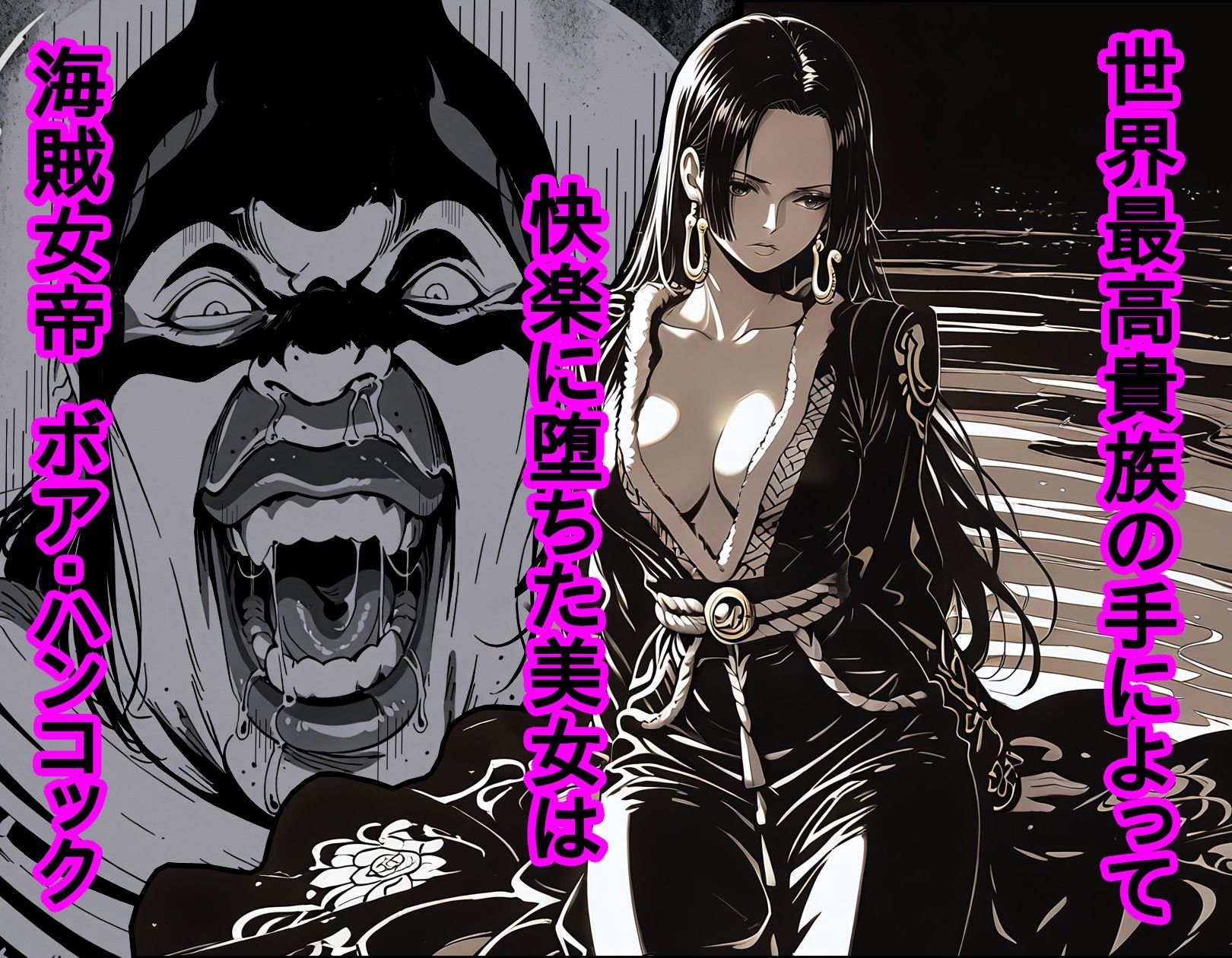 世界最高貴族の手によって快楽に堕ちた美女は海賊女帝 ボ〇・ハンコック 1枚目