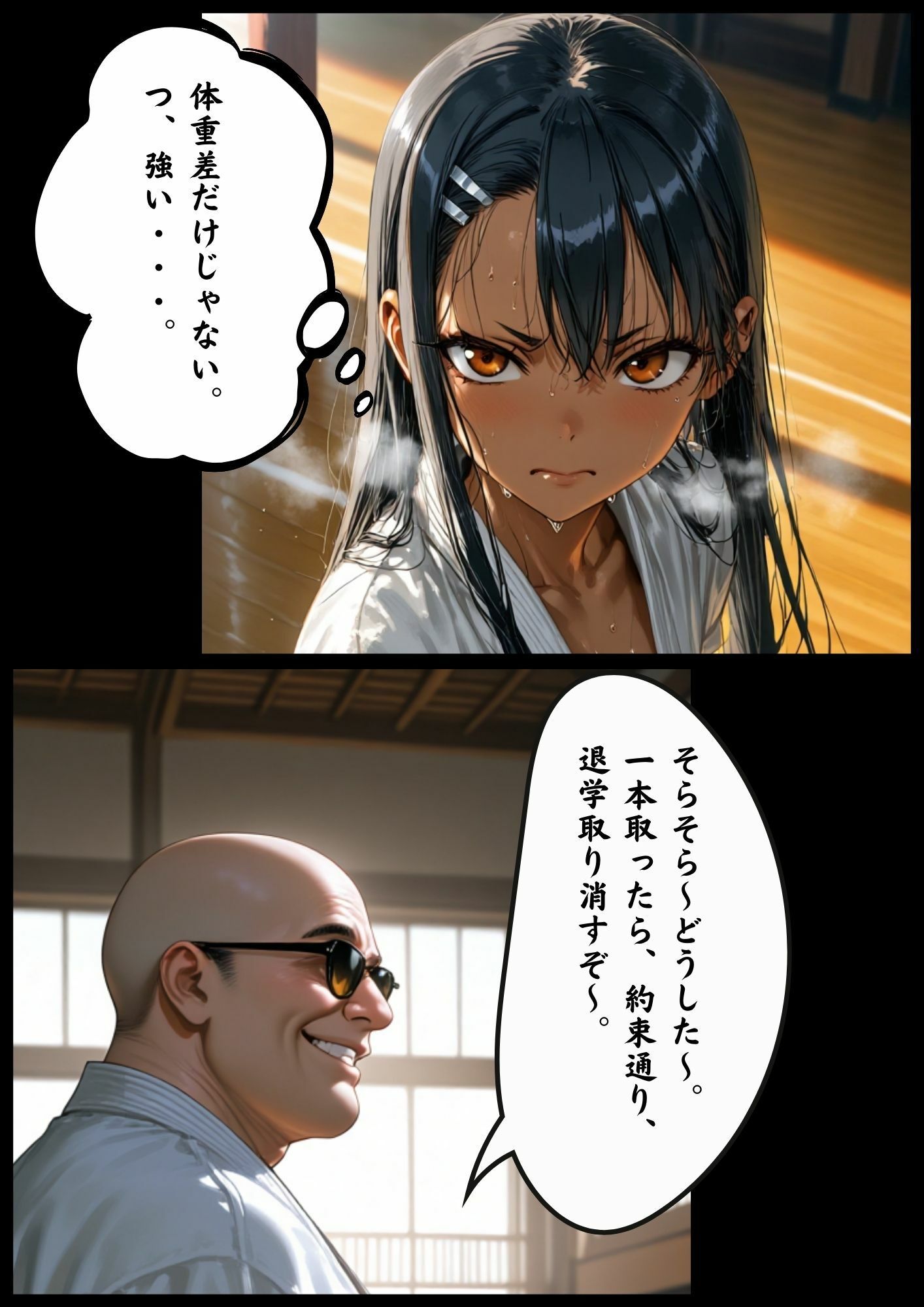 ［漫画仕立て］センパイを守るために校長に抱かれてます 第二話 1枚目