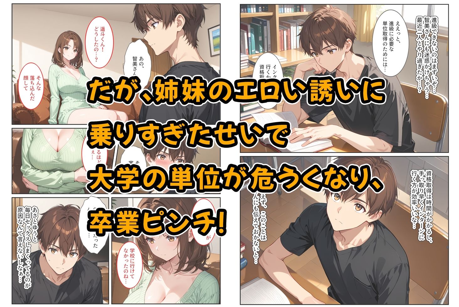 養子になったら爆乳義母と双子義妹に誘惑されて中出しセックスしています！〜母娘ハーレム編〜 2枚目
