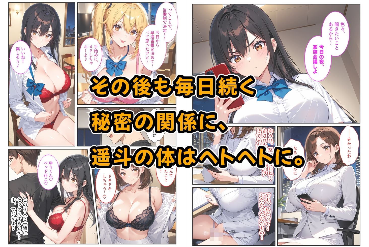 養子になったら爆乳義母と双子義妹に誘惑されて中出しセックスしています！〜母娘ハーレム編〜 7枚目