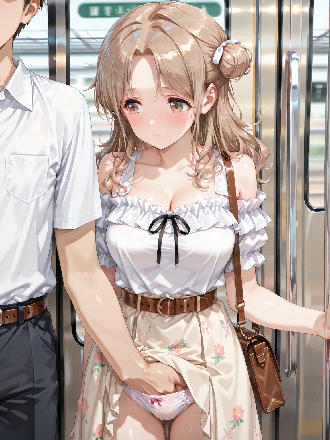 市川〇菜の痴●電車 4枚目